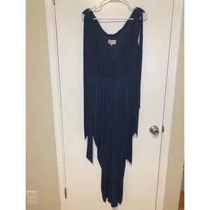 Navy drape dress